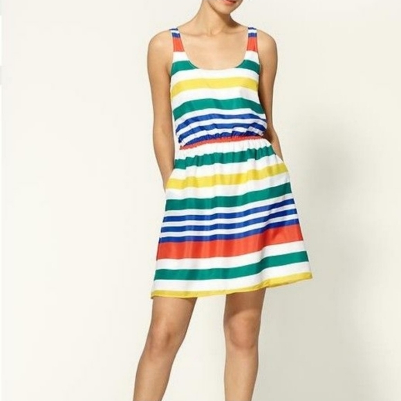 Pim + Larkin Dresses & Skirts - Pim + Larkin Rainbow striped dress